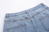 TRYESS- TRY3390 BLUE STRAIGHT DENIM JEANS