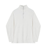 Tryess-TRY No. 5555 KNITTED HALF TUTryess-TRYLENECK COLLAR HALF ZIP-UP SWEATER