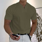 TRYESS- Men's T shirt Tee Plain V Neck Casual Holiday Short Sleeve Clothing Apparel Sports Fashion Lightweight Muscle