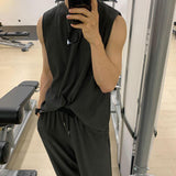 Tryess-TRY No. 4492 PLEATED SLEEVELESS SHITryess-TRY & WIDE DRAWSTRING PANTS