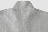 Tryess-TRY No. 4460 GRAY STAND COLLAR HALF ZIP-UP SWEATER