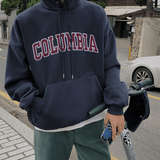 Tryess- TRY6236 COLUMBIA LETTERED PULLOVER HOODIE